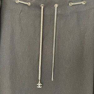 Chanel Chain Belt Maxi Skirt, Size 40